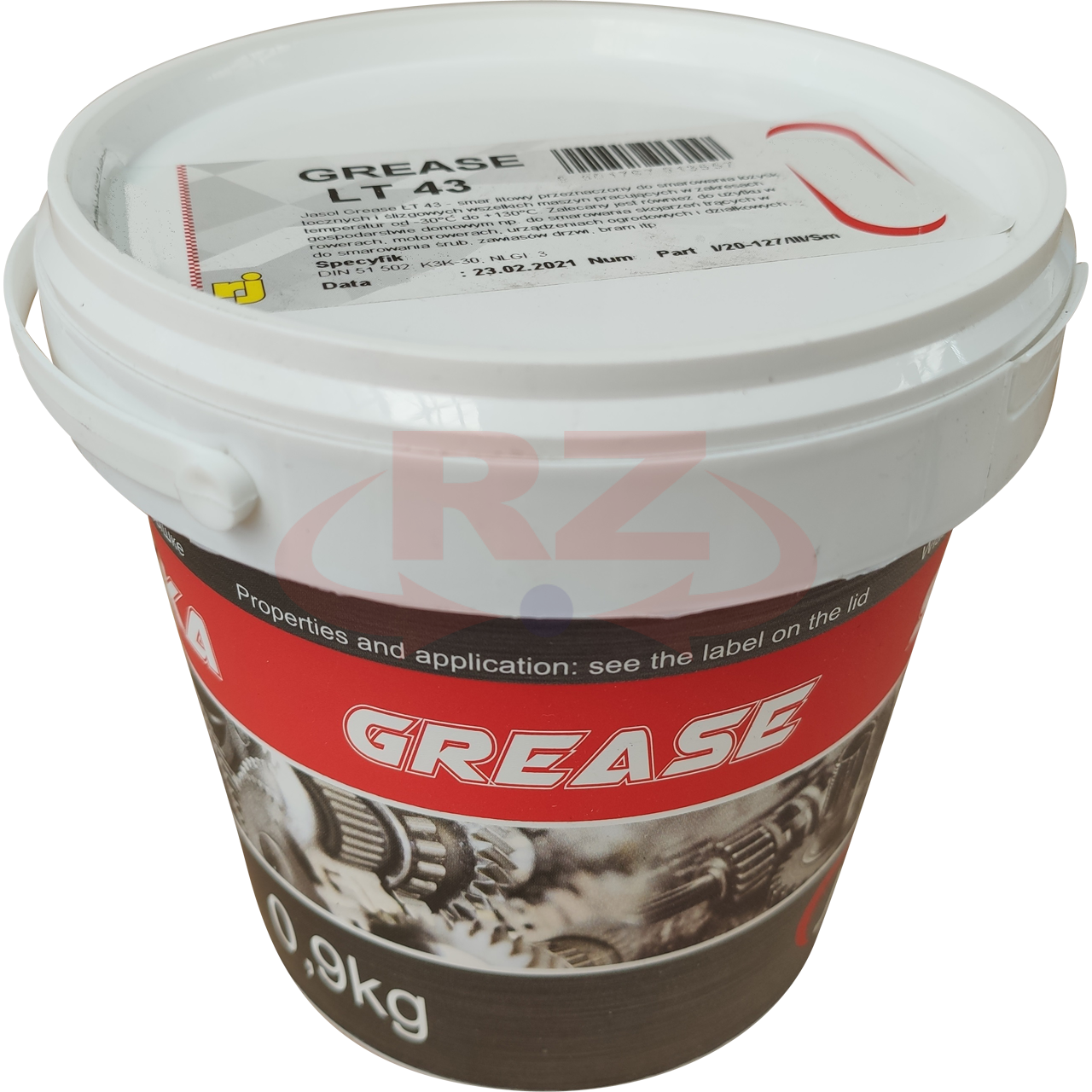 LT43  Lagerfett Grün 0,9 Kg Eimer, Lagerfett Lithium, (EN) resistant to water (0,9KG); -30/+130°C; DIN 51 502 K3K-30; NLGI 3