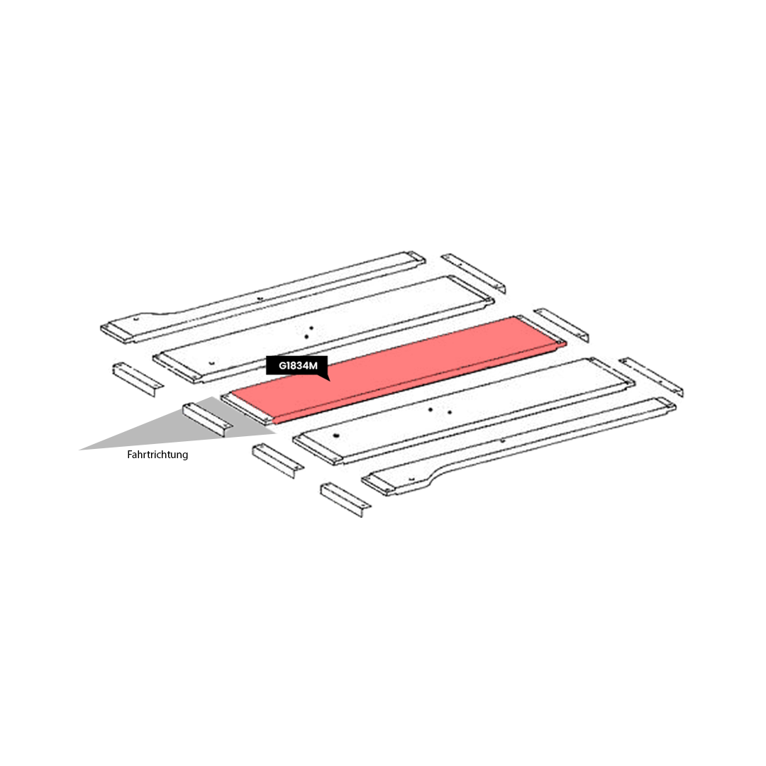Fahrzeugboden Holzplanke p.f.  A4616930170 Mittelteil