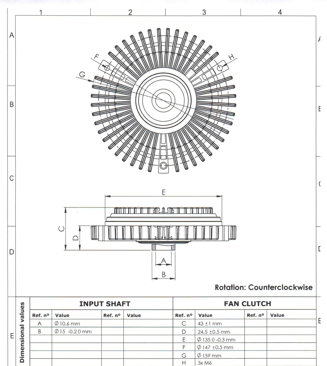 Kupplung Kühlerlüfter pf. A6122000022 Mercedes G 270 CDI G 290TD GD 290Viscokupplung
