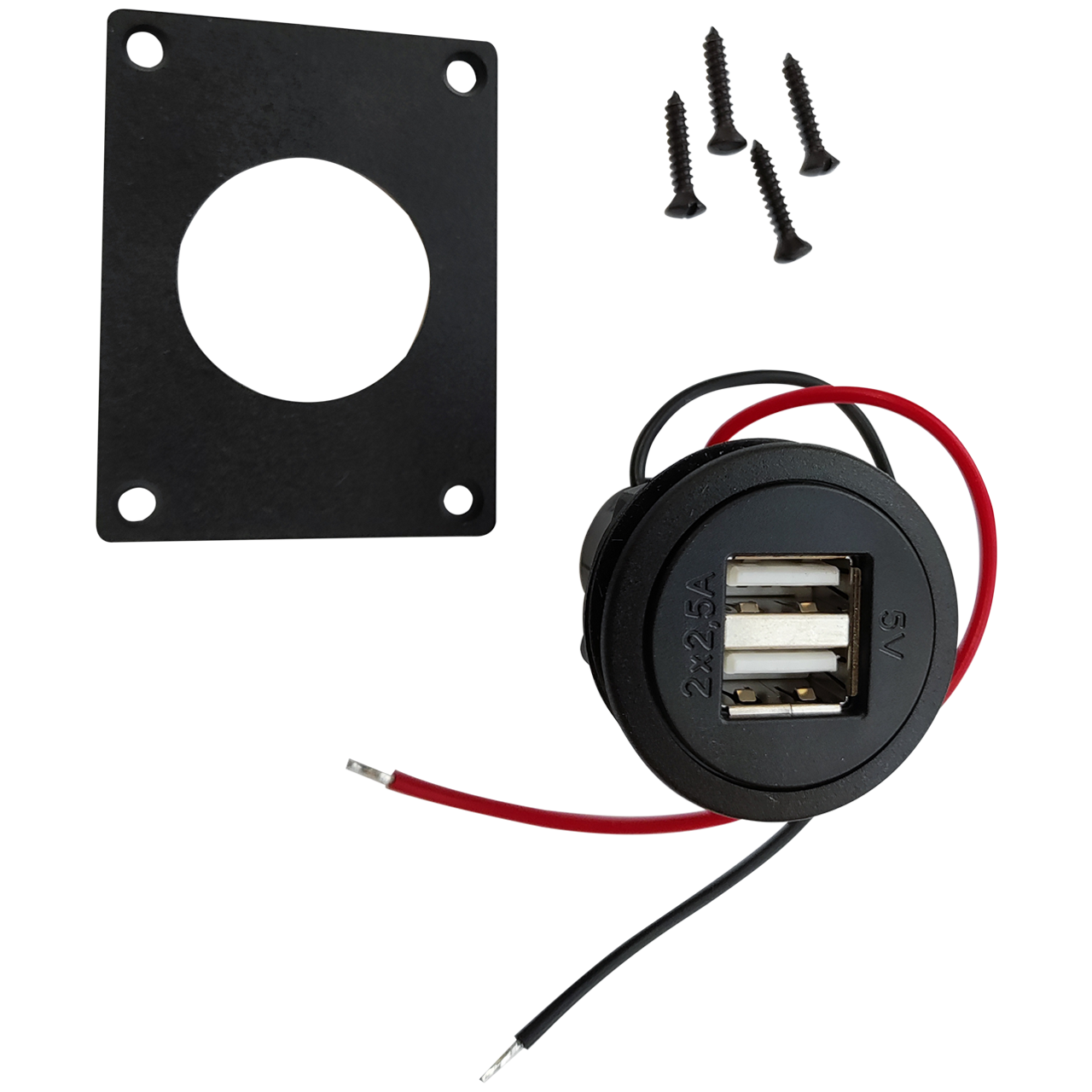 USB Ladesteckdose Doppelt 12V + 24V , auch für BW Wolf geeignet