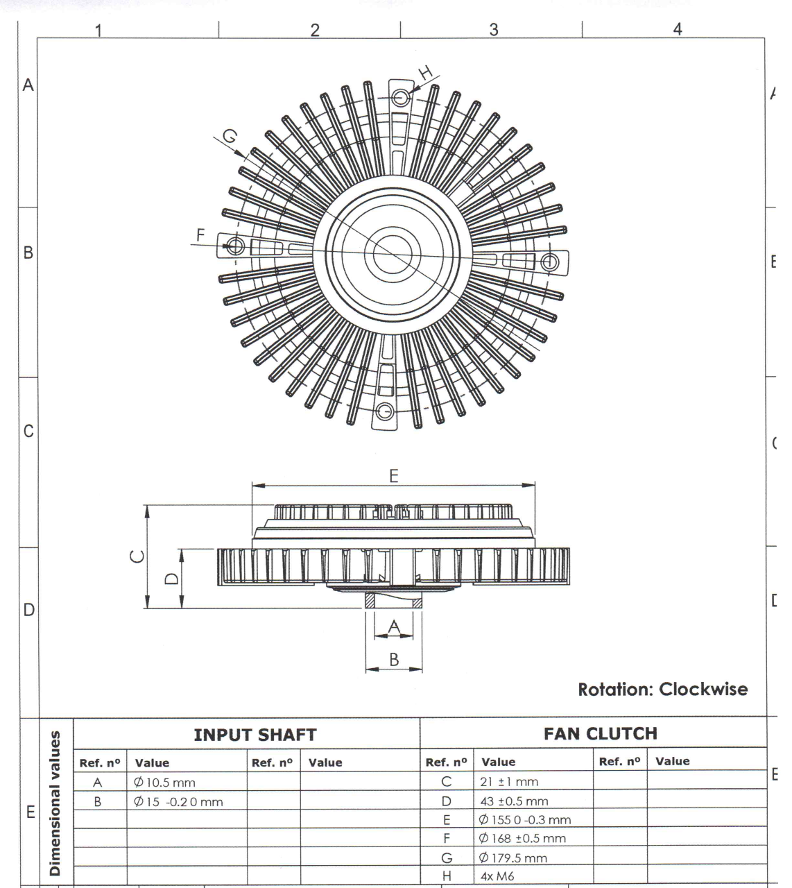 Kupplung Kühlerlüfter Visco p.f. Mercedes Wolf GD 250 W460 W461 W463